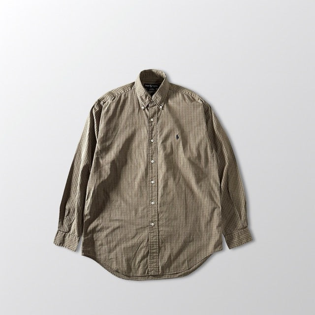 Polo by Ralph Lauren Blake Brown Check Cotton Shirt – S