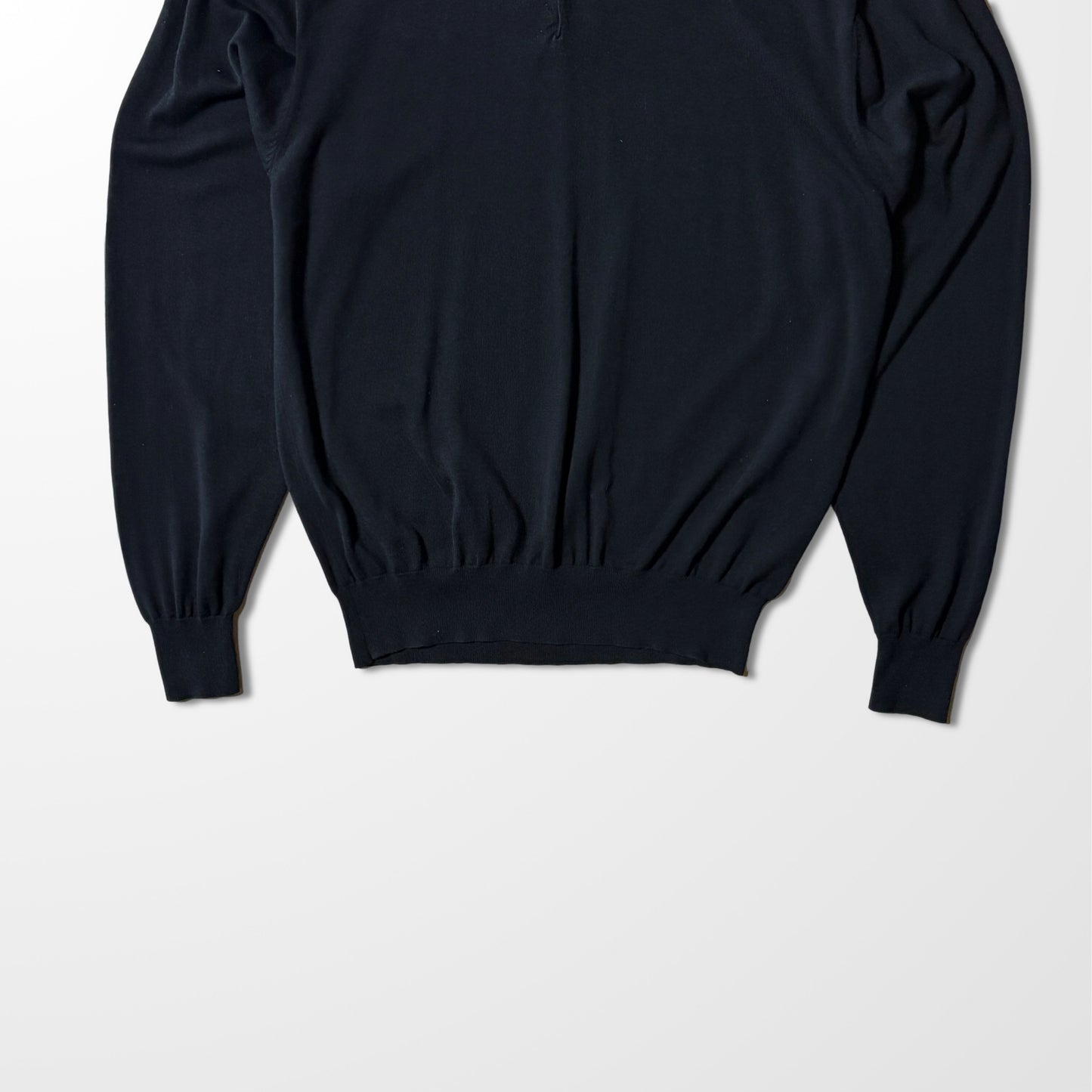 ISLAND REPUBLIC Silk Cotton Knit Polo Shirt - XL