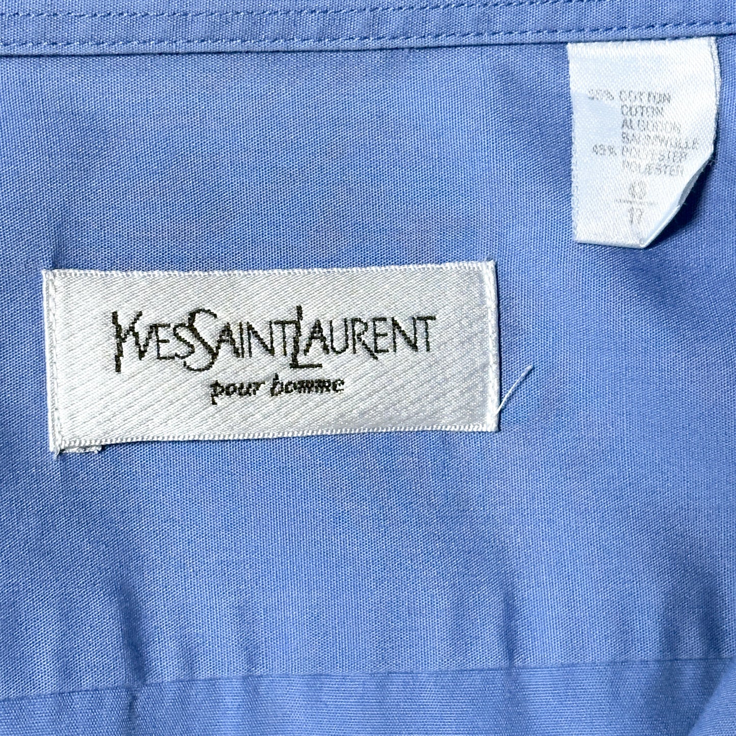 Yves Saint Laurent Blue Cotton Poly Shirt – 17