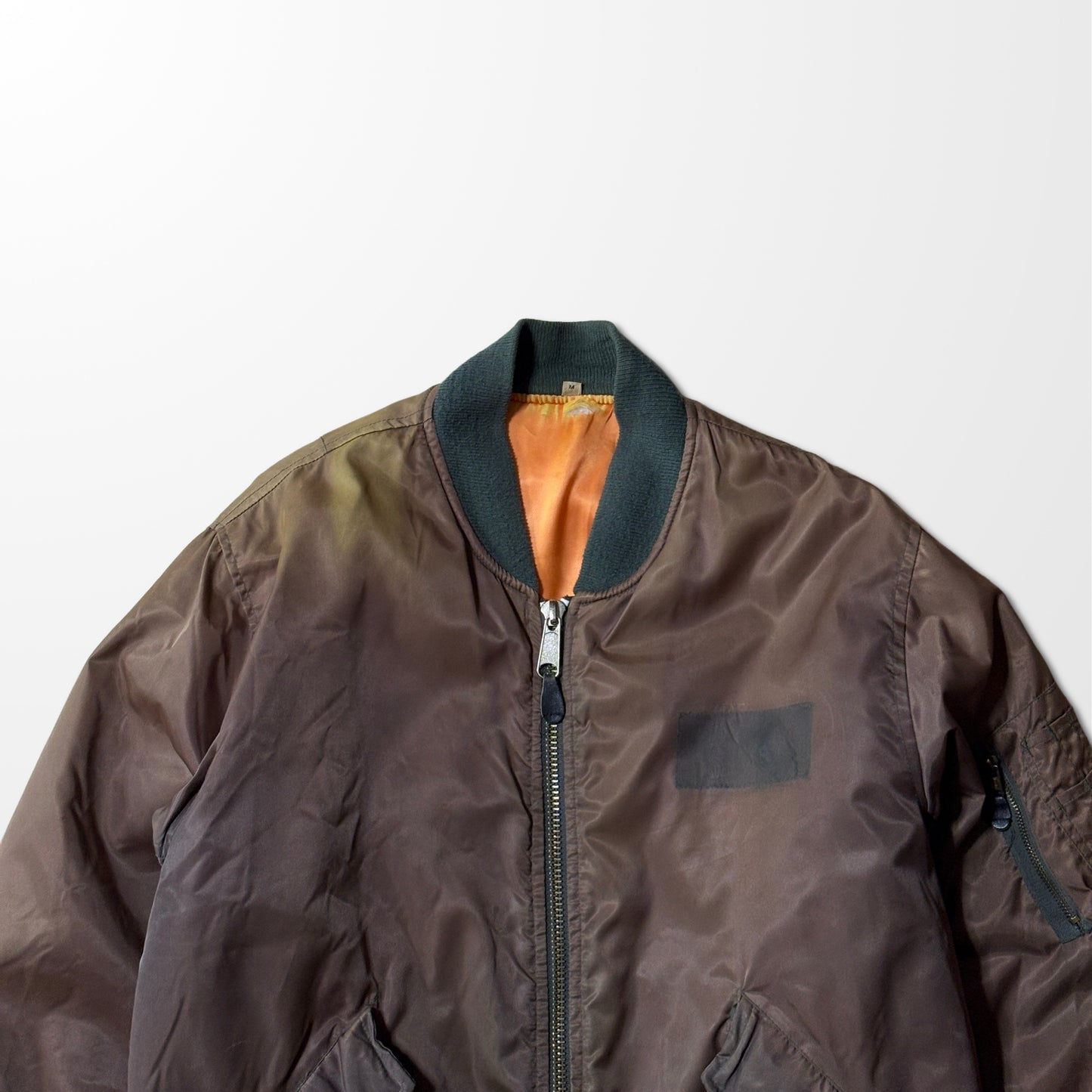 Vintage 60s–70s MA-1 Flight Jacket, TALON Zipper – M