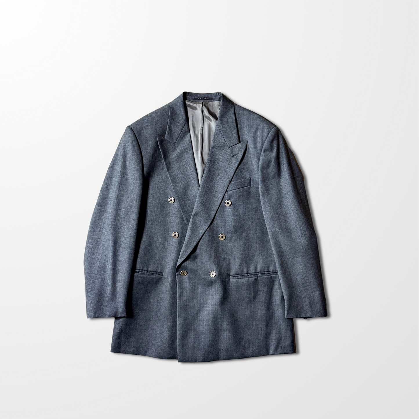 Made in Italy　-　Double-Breasted Jacket – Charcoal Gray 　‐　Wool