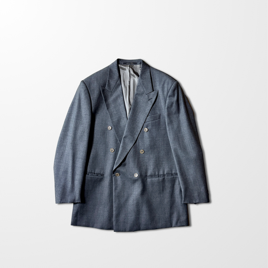 Made in Italy　-　Double-Breasted Jacket – Charcoal Gray 　‐　Wool
