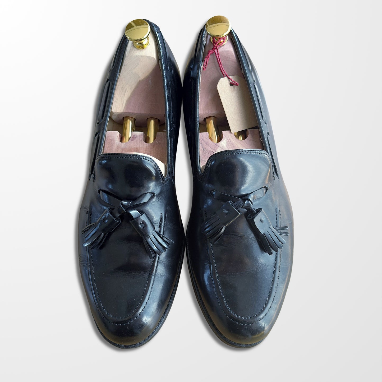Classic Black Tassel Loafers – 27cm Refined Leather Slip-ons