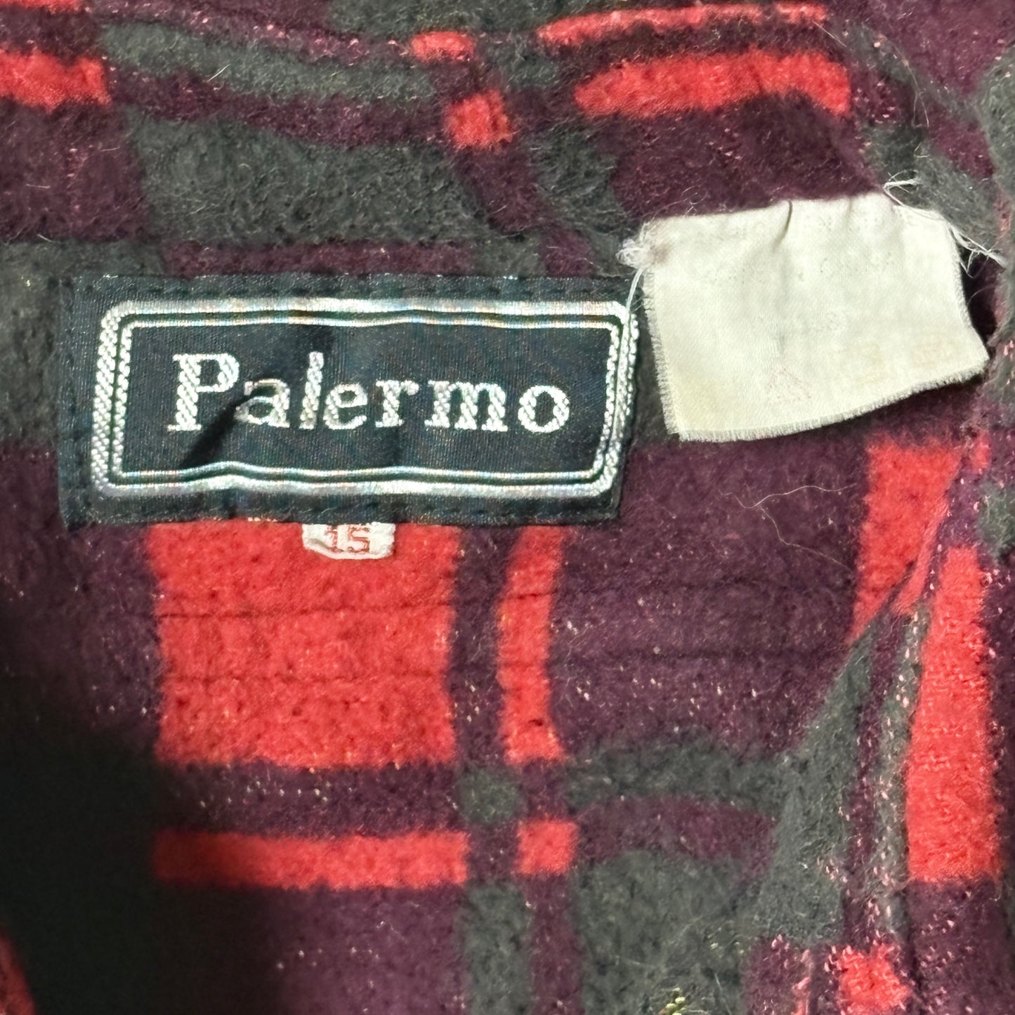 Palermo Vintage Flannel Red Black Check Shirt – M