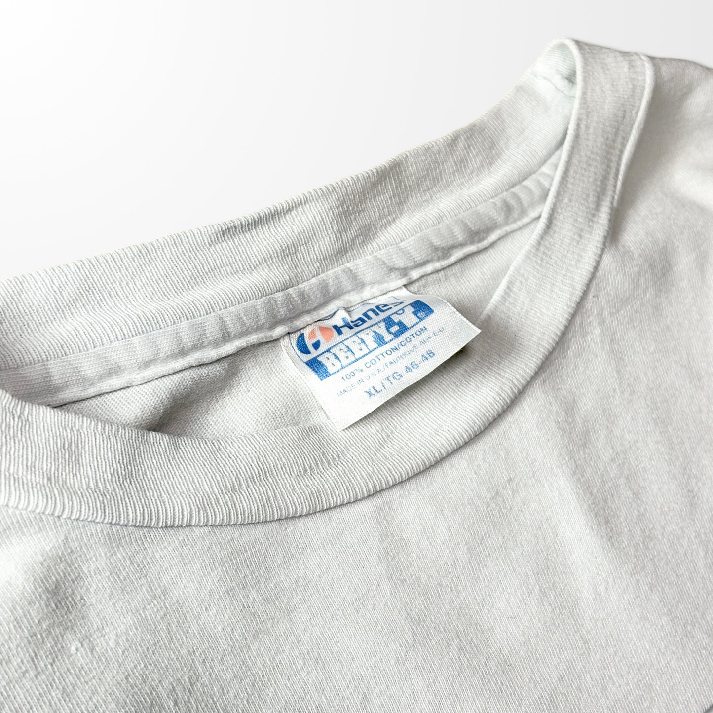 White Cat Print T-Shirt Hanes Beefy-T  – XL