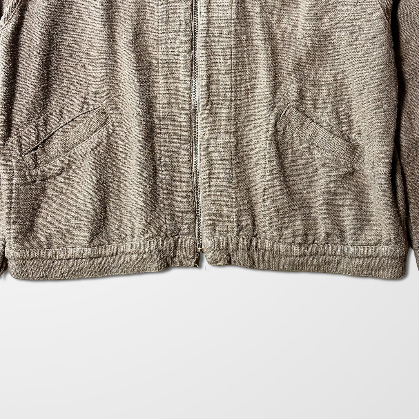 Cotton Linen Rayon Work Jacket – M – Brown-CP Shades