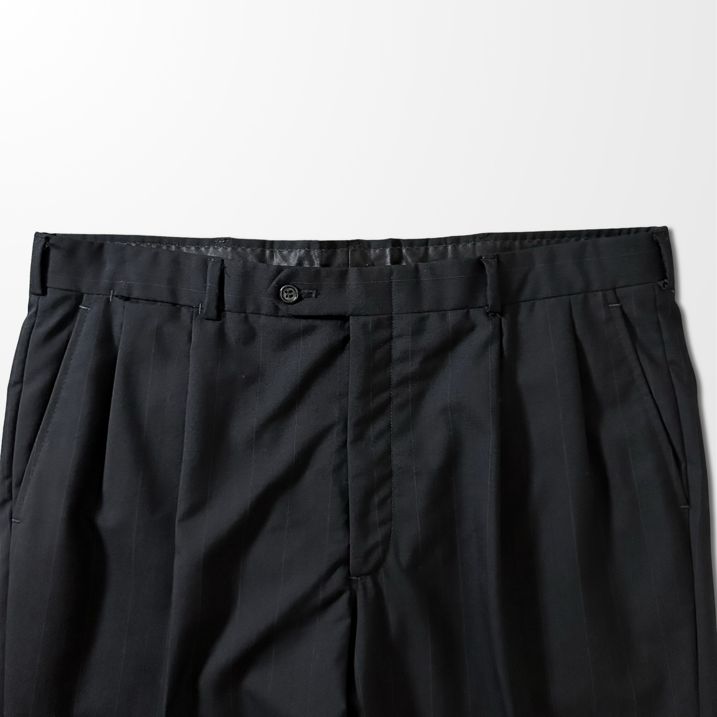 Christian Dior Black Pleated Wool Trousers – W38