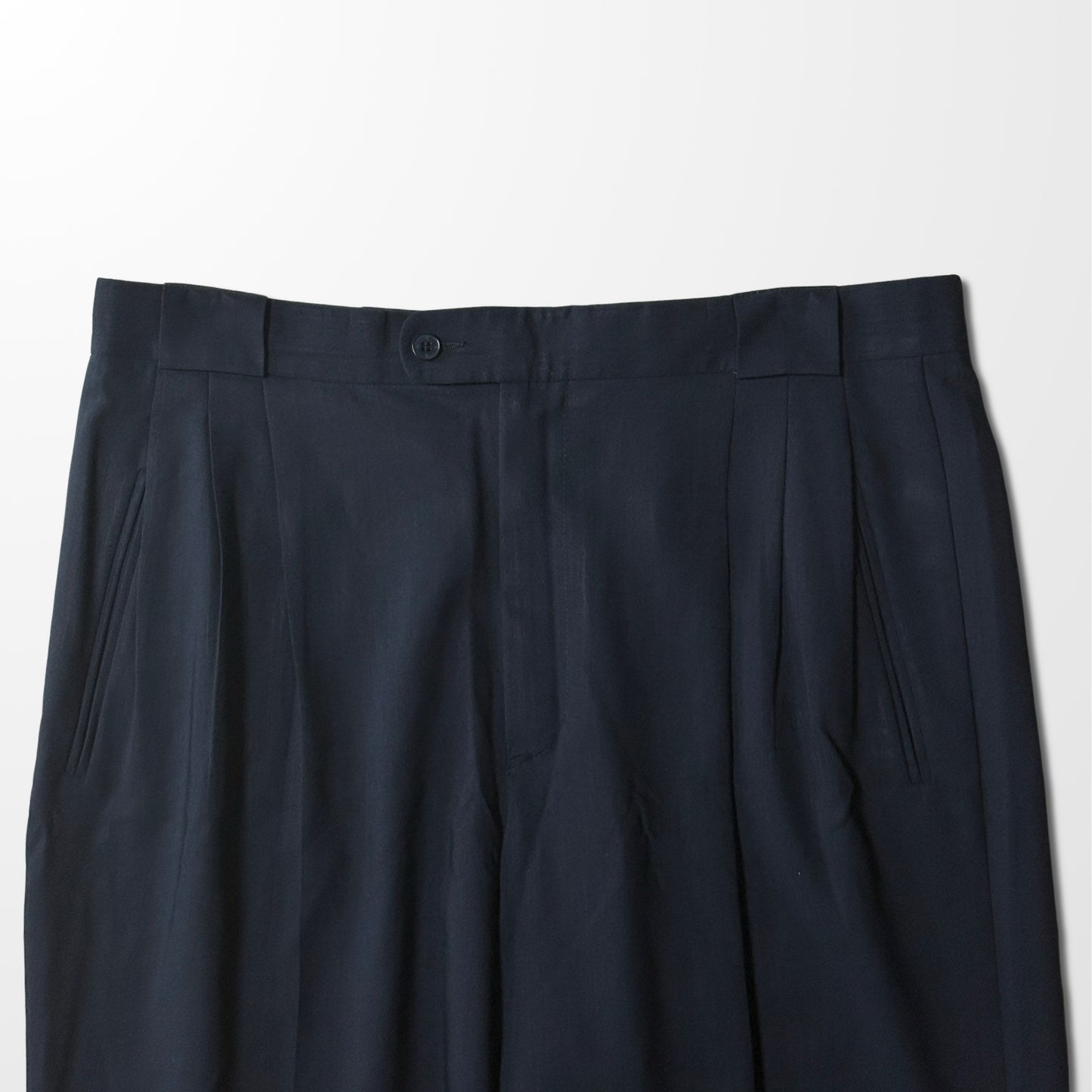 Zanella for Bernini Wool Pleated Dress Pants – Navy – Made in Italy