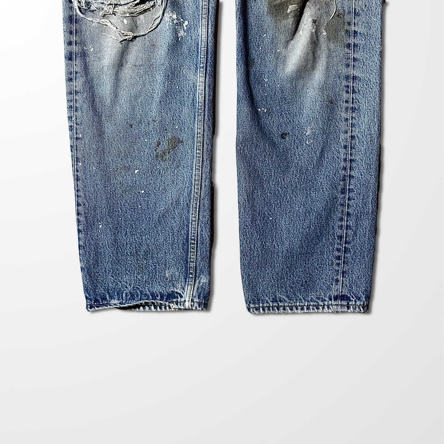 Levi’s 501 Vintage Distressed Jeans – Paint Stains & Heavy Fade – Made In USA  W38