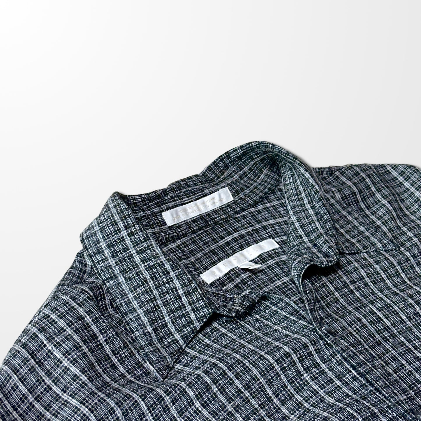 Perry Ellis Rayon Black Check Shirt – L