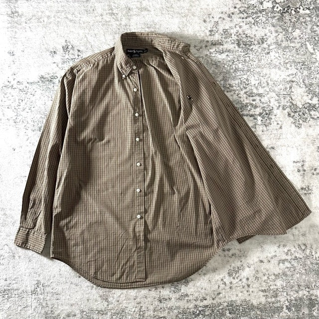 Polo by Ralph Lauren Blake Brown Check Cotton Shirt – S