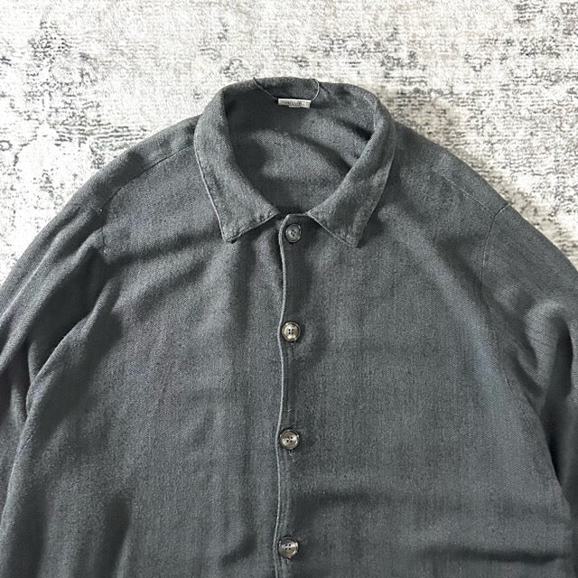 Rayon Herringbone Shirt Jacket Charcoal – L - CP SHADES