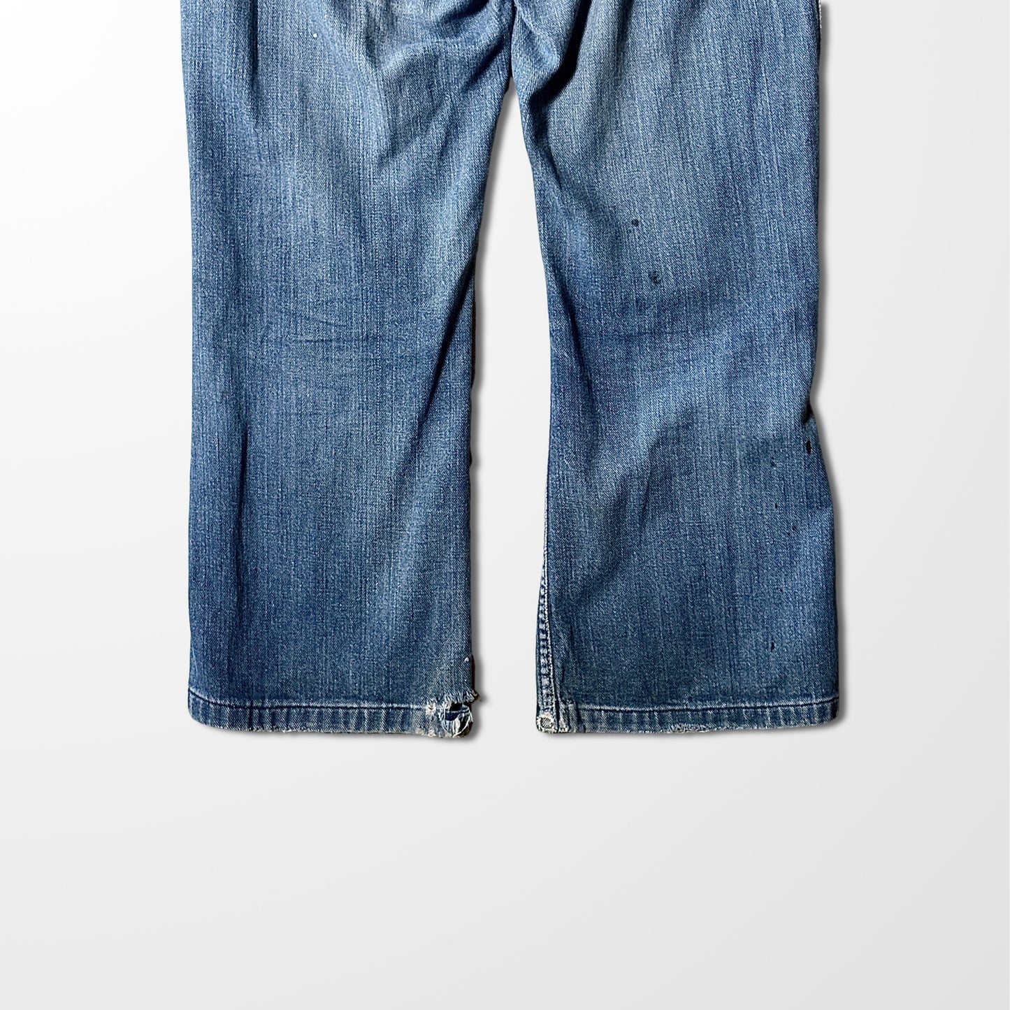 1970s Vintage Denim Work Pants – Blue, Distressed