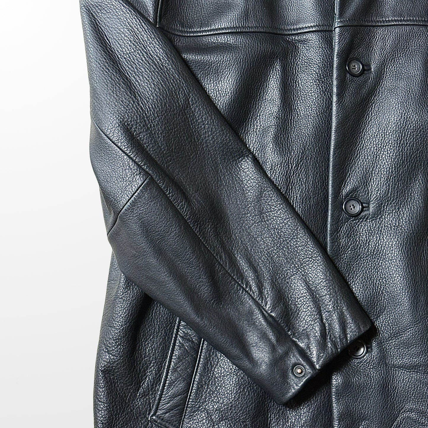 Brooks Brothers Leather Car Coat Black – XL