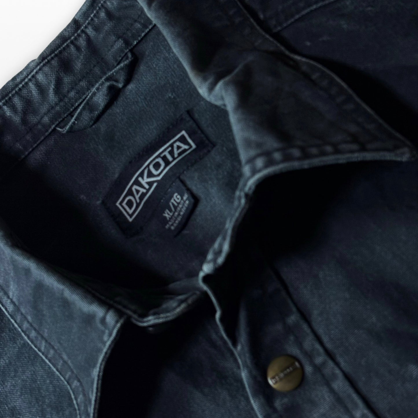 Faded Duck Shirt XL Dakota Black Navy Vintage Work Style