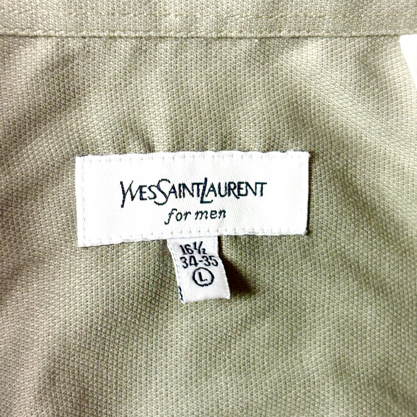 Yves Saint Laurent Cotton Blend Sage Green Shirt – L