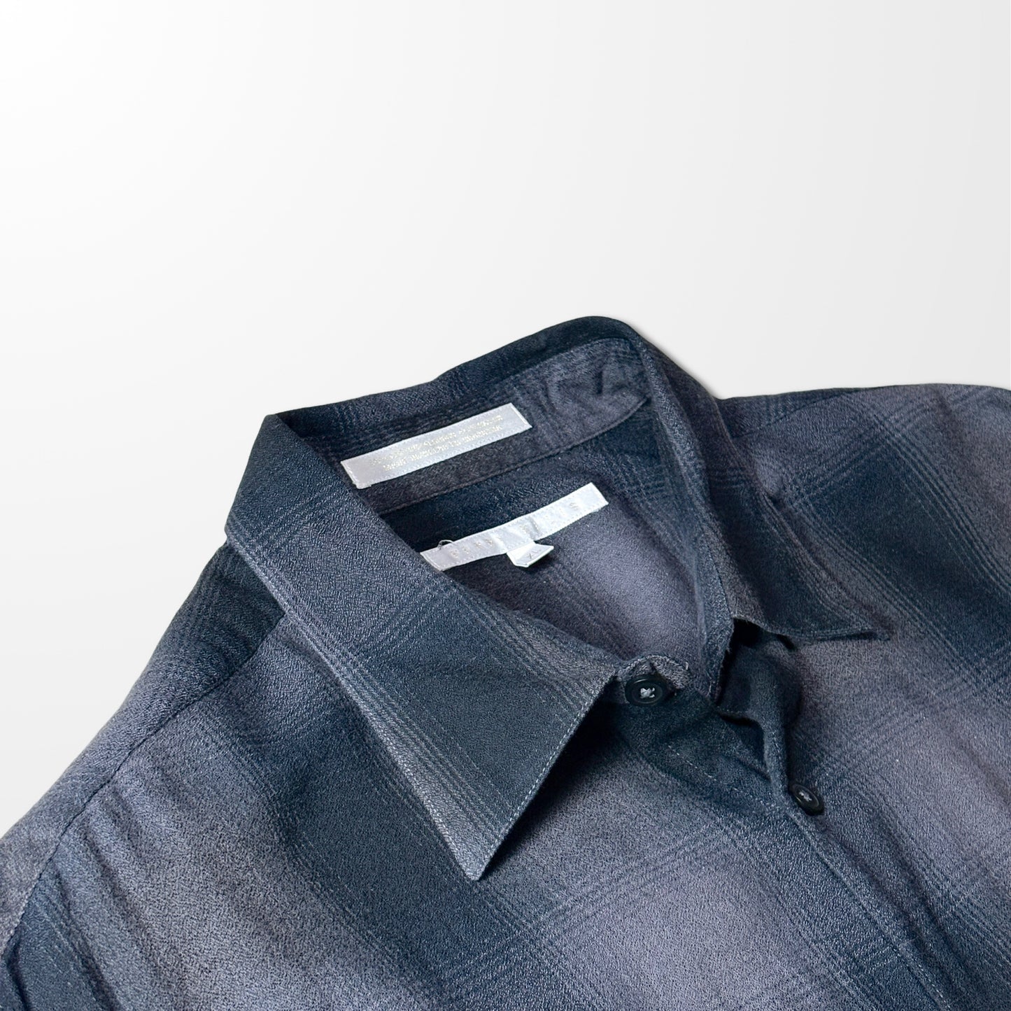 Shadow Check　Rayon　Cotton  Shirt - XL　Perry Ellis