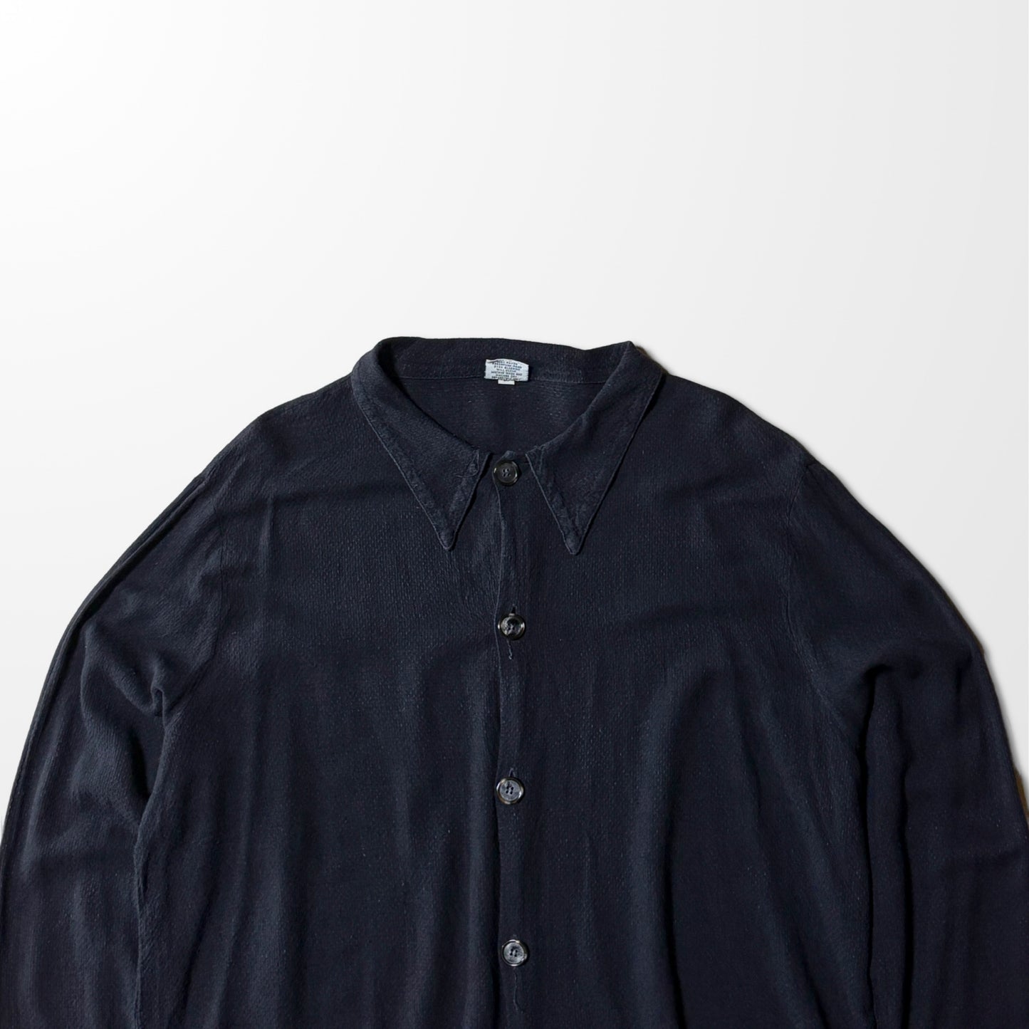 Textured Rayon Shirt Jacket  Black – L CP SHADES