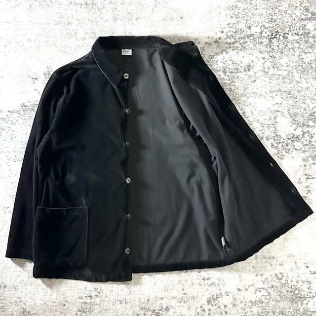 CP SHADES Black Cotton Velvet Shirt Jacket Relaxed Fit – M