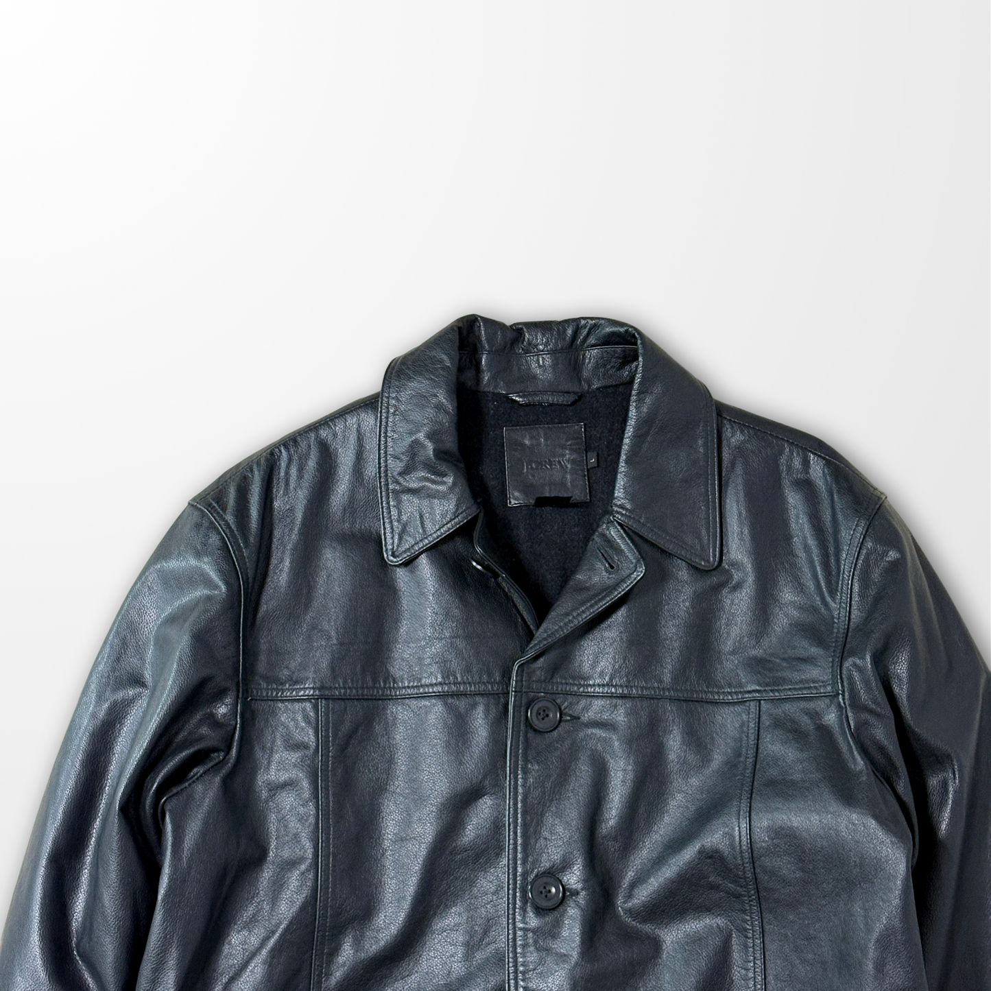 J.Crew Genuine Leather Black Jacket – L