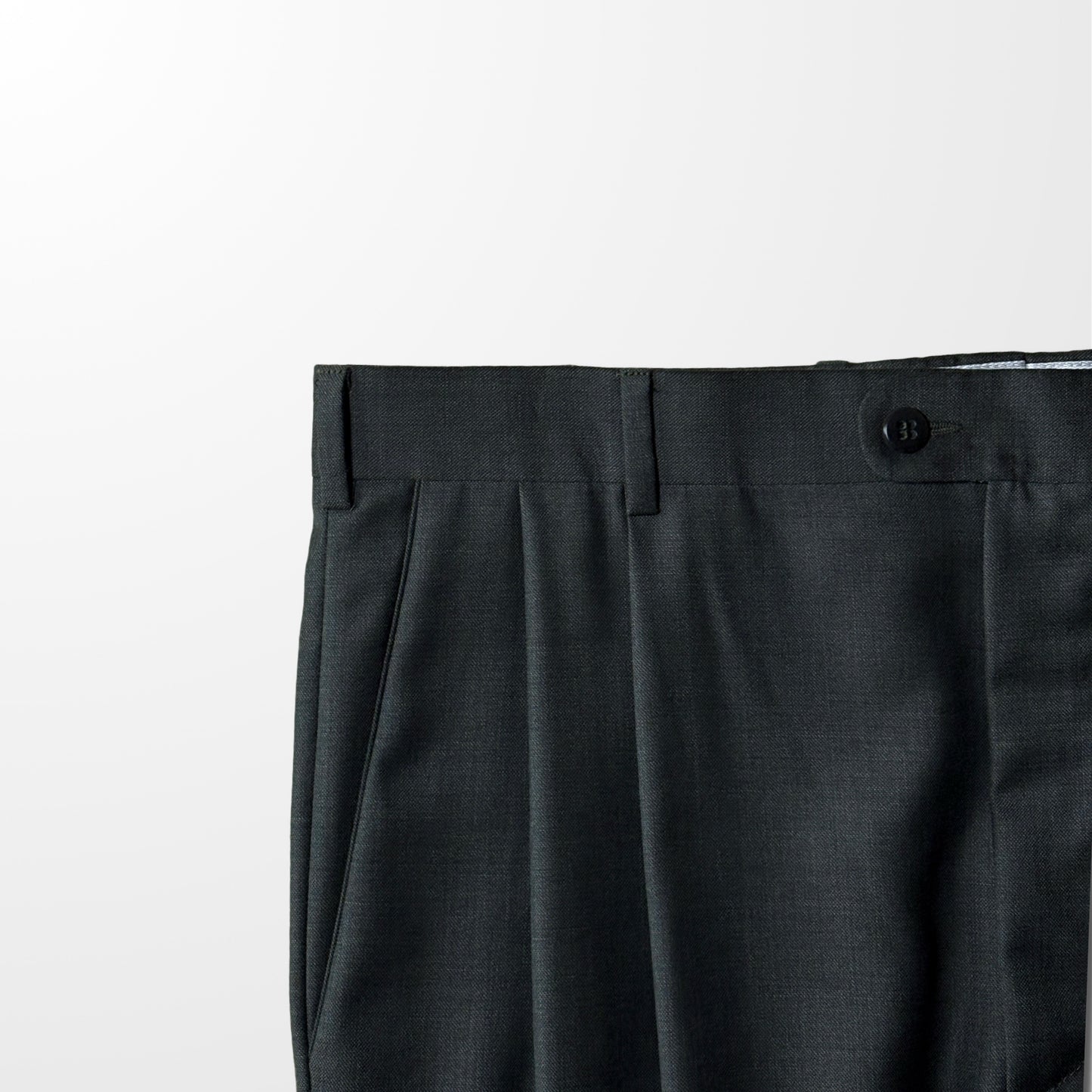 Zanella Wool Pleated Dress Pants – Charcoal – Size 34