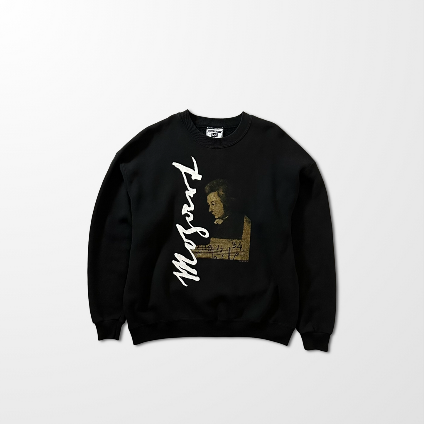 Lee Heavyweight Mozart Print Sweatshirt – L / Black (Made in USA)