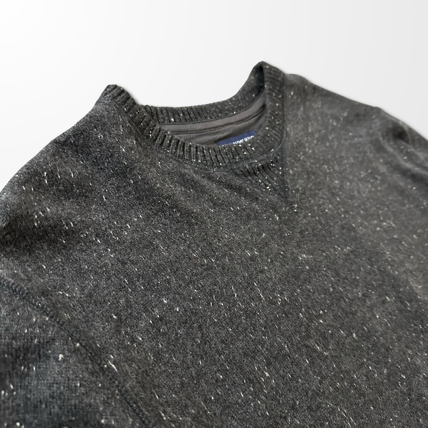 Lands’ End Speckled Knit Sweatshirt – XL / Charcoal