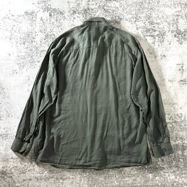 Perry Ellis Rayon Blend Shirt Green Solid – XL
