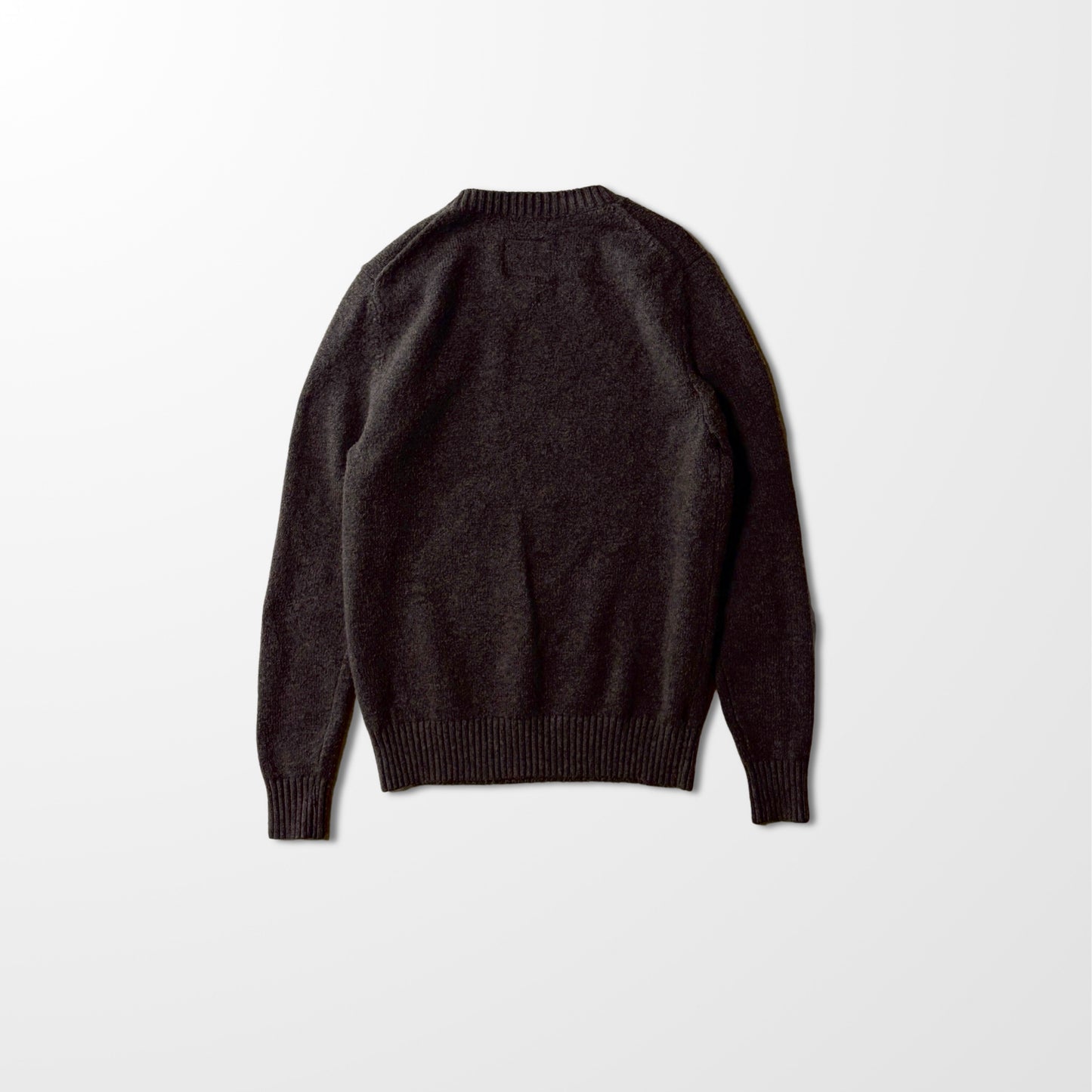 Dark Brown　Crewneck Sweater – M – St. John’s Bay Recycled Polyester Blend