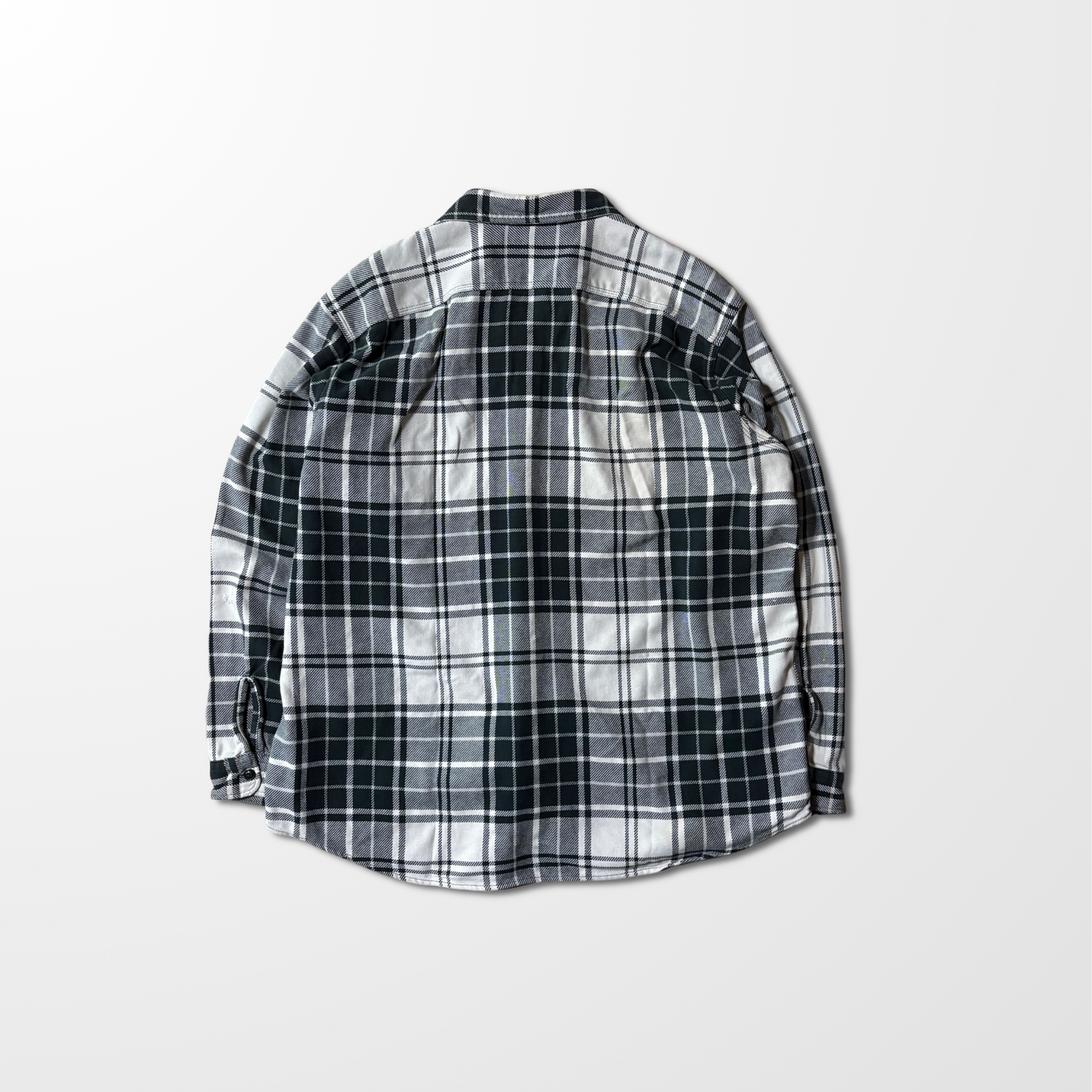 Polo by Ralph Lauren Cotton Flannel Check Shirt – Black & White / XL