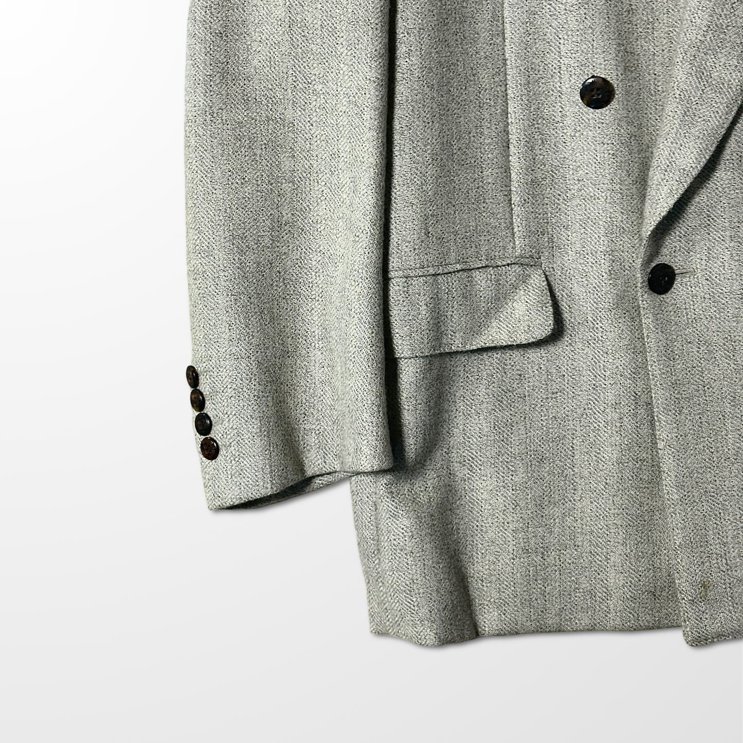 Alpaca Givenchy Double-Breasted Jacket – Light Gray