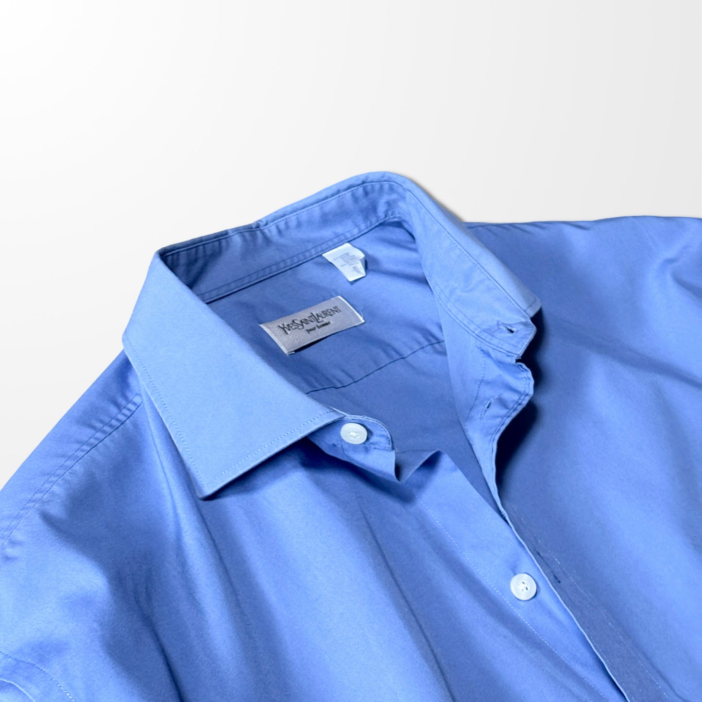 Yves Saint Laurent Blue Cotton Poly Shirt – 17