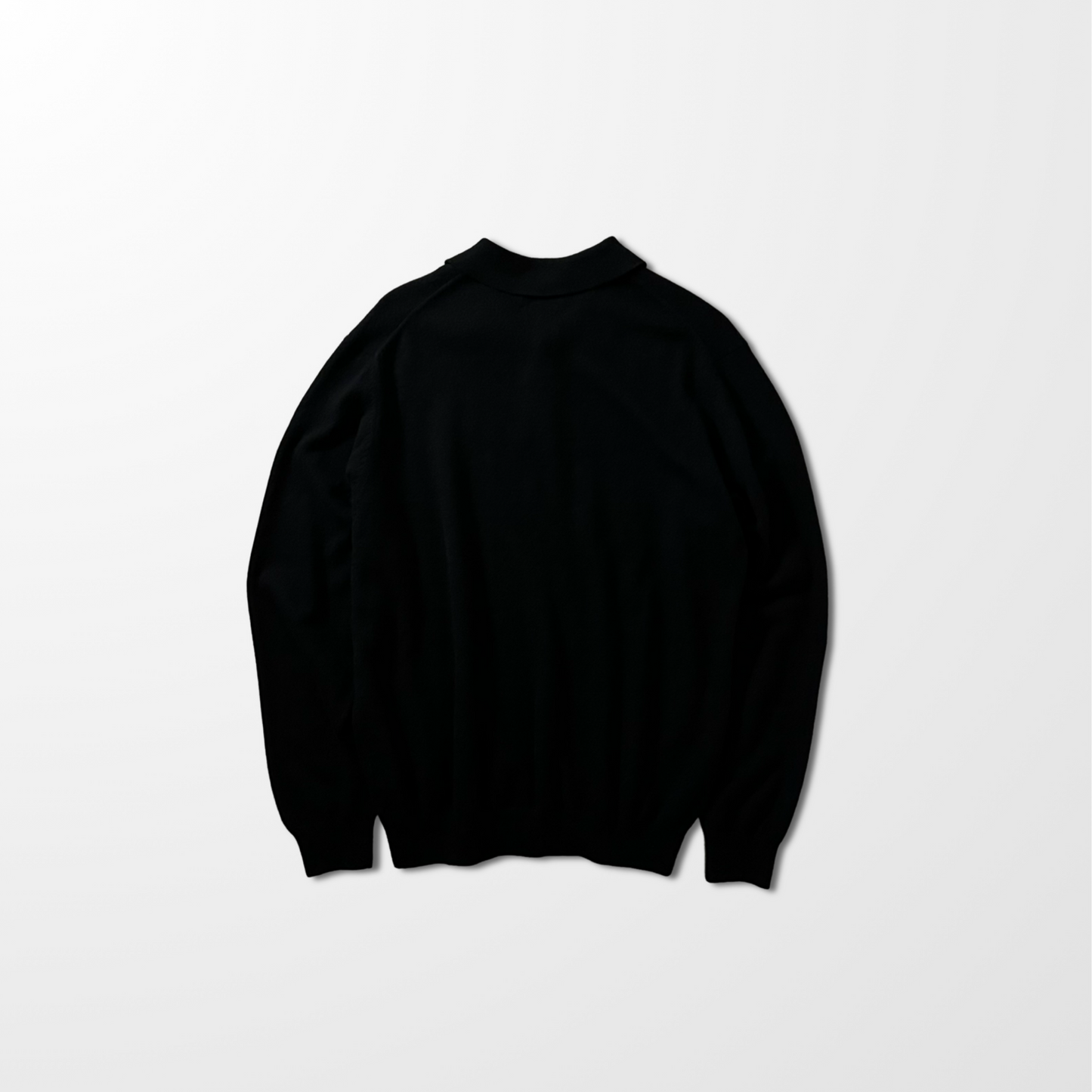 Pure 2-Ply Cashmere Knit Polo Sweater – Black / L