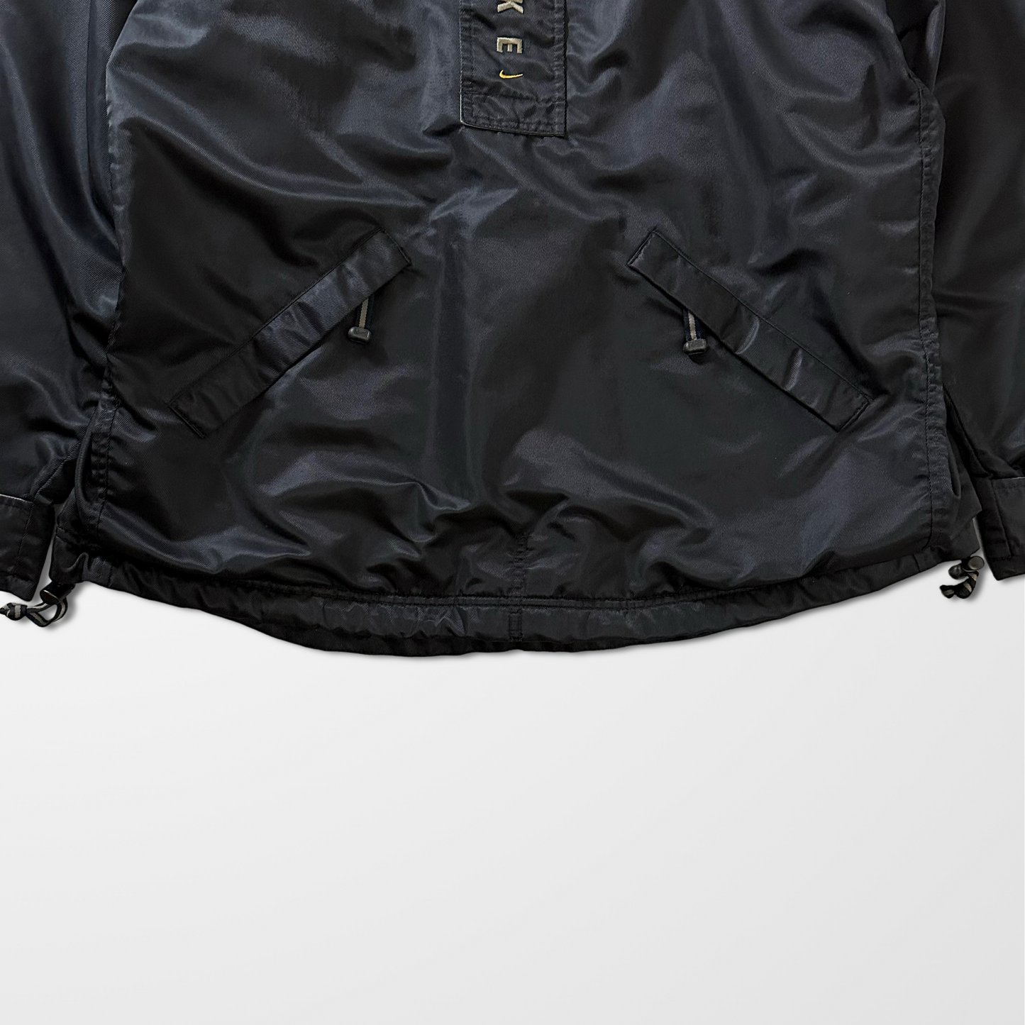 Nike Nylon Half-Zip Hooded Jacket – Black / Khaki – L