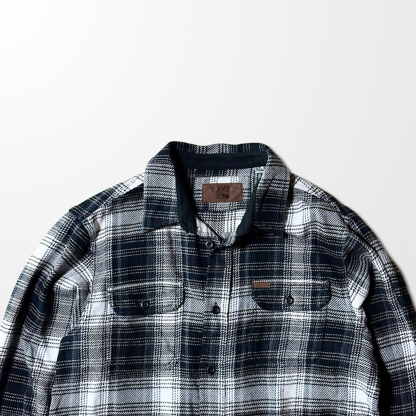 Flannel Check Shirt – M, Black & White
