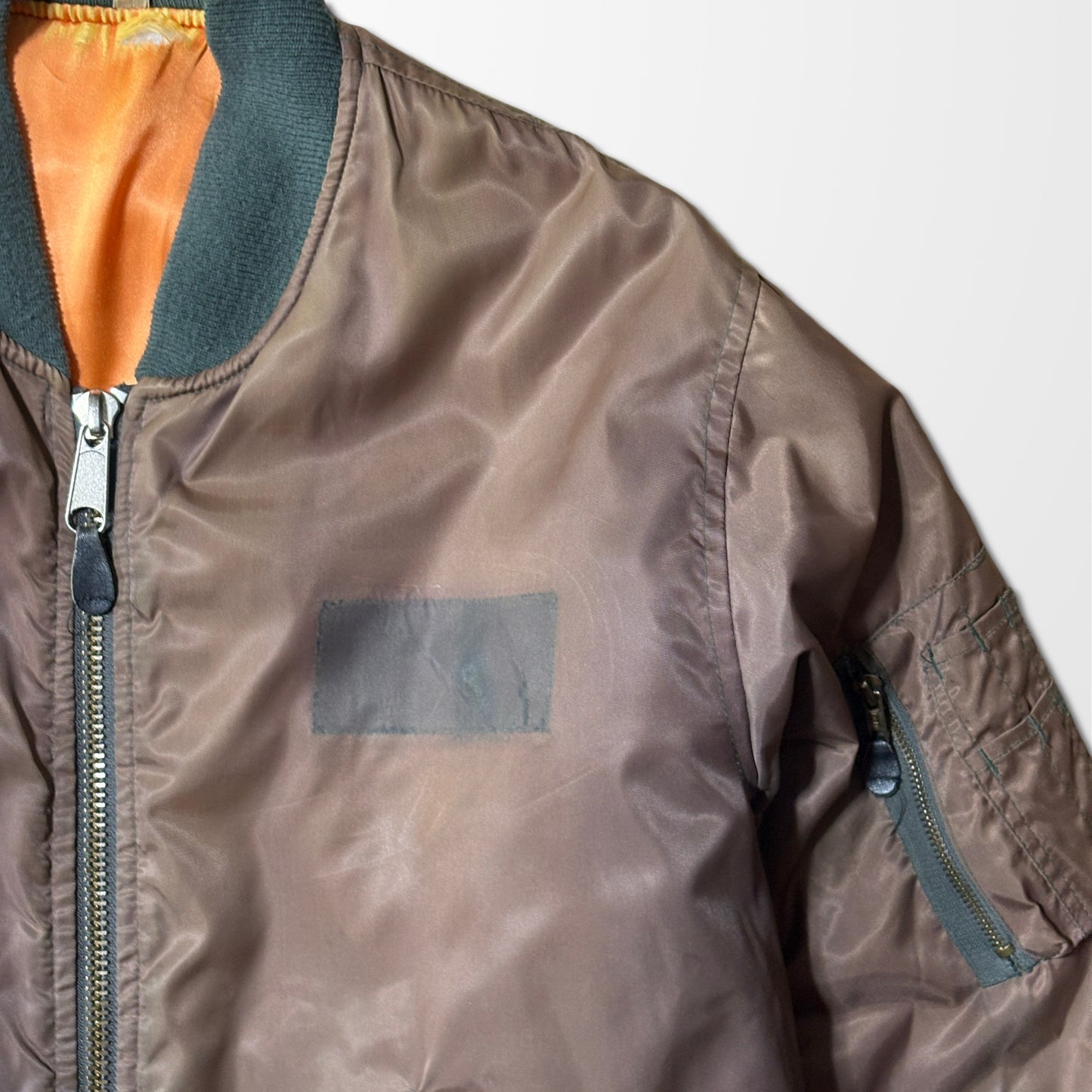 Vintage 60s–70s MA-1 Flight Jacket, TALON Zipper – M