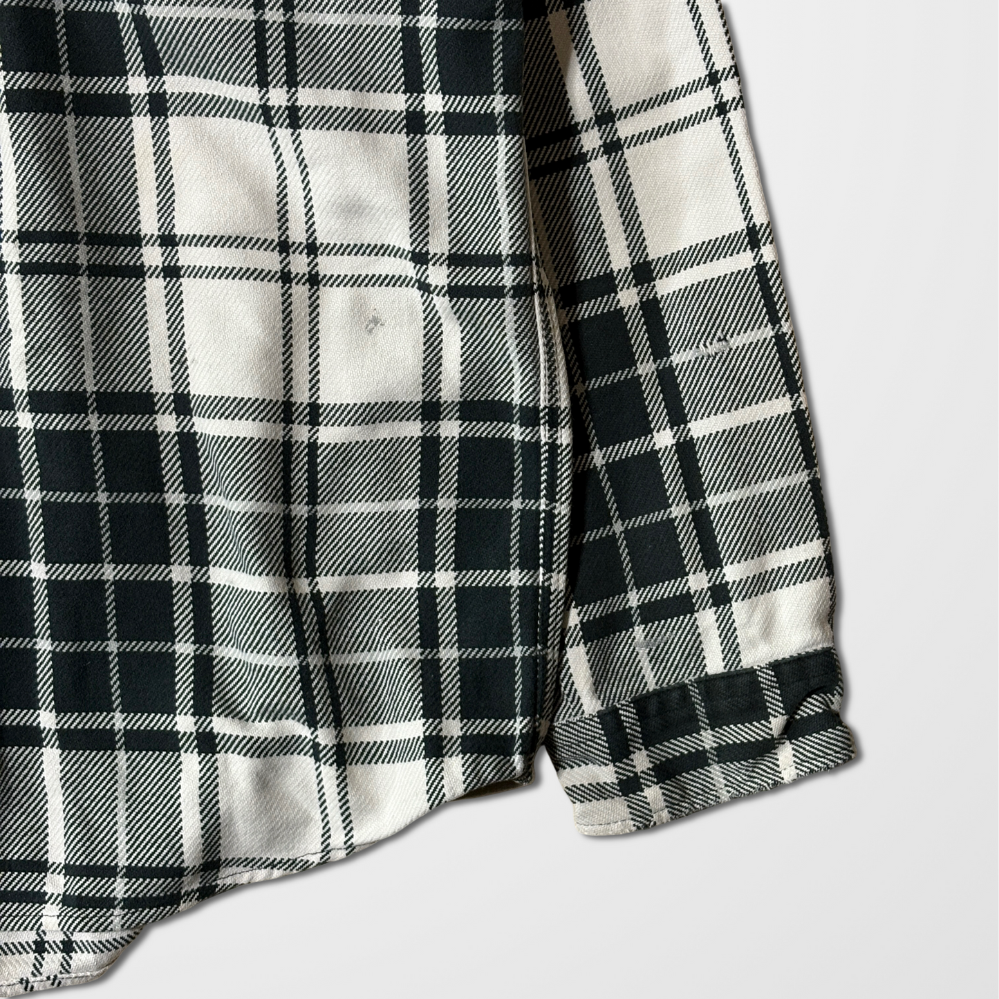 Polo by Ralph Lauren Cotton Flannel Check Shirt – Black & White / XL