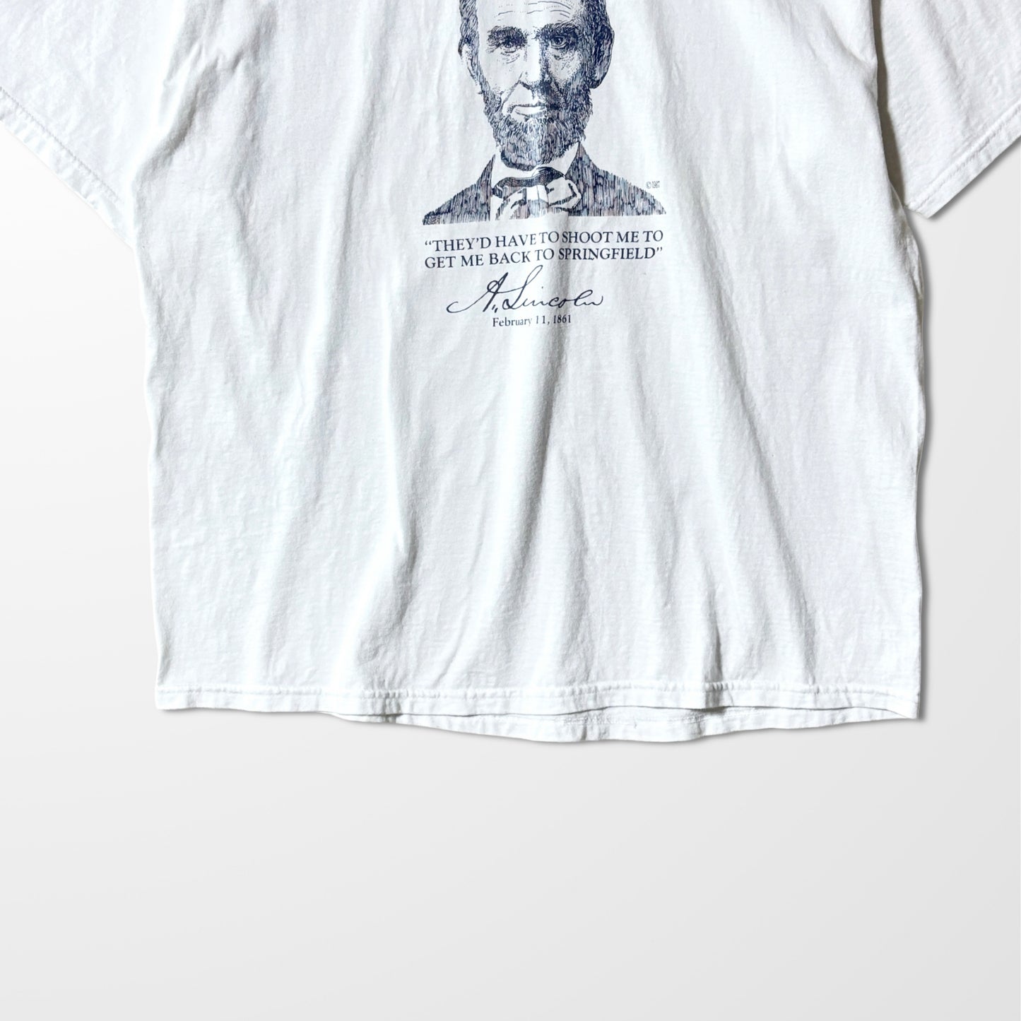Lincoln Quote Tee - Gildan White T-Shirt