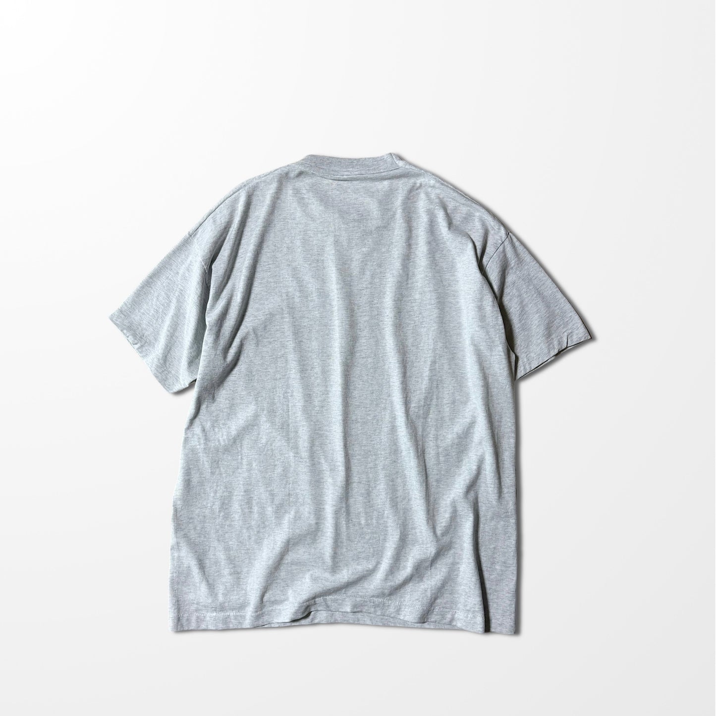 Minimal Print T-shirt / “Pickee” / heather gray / Made in USA