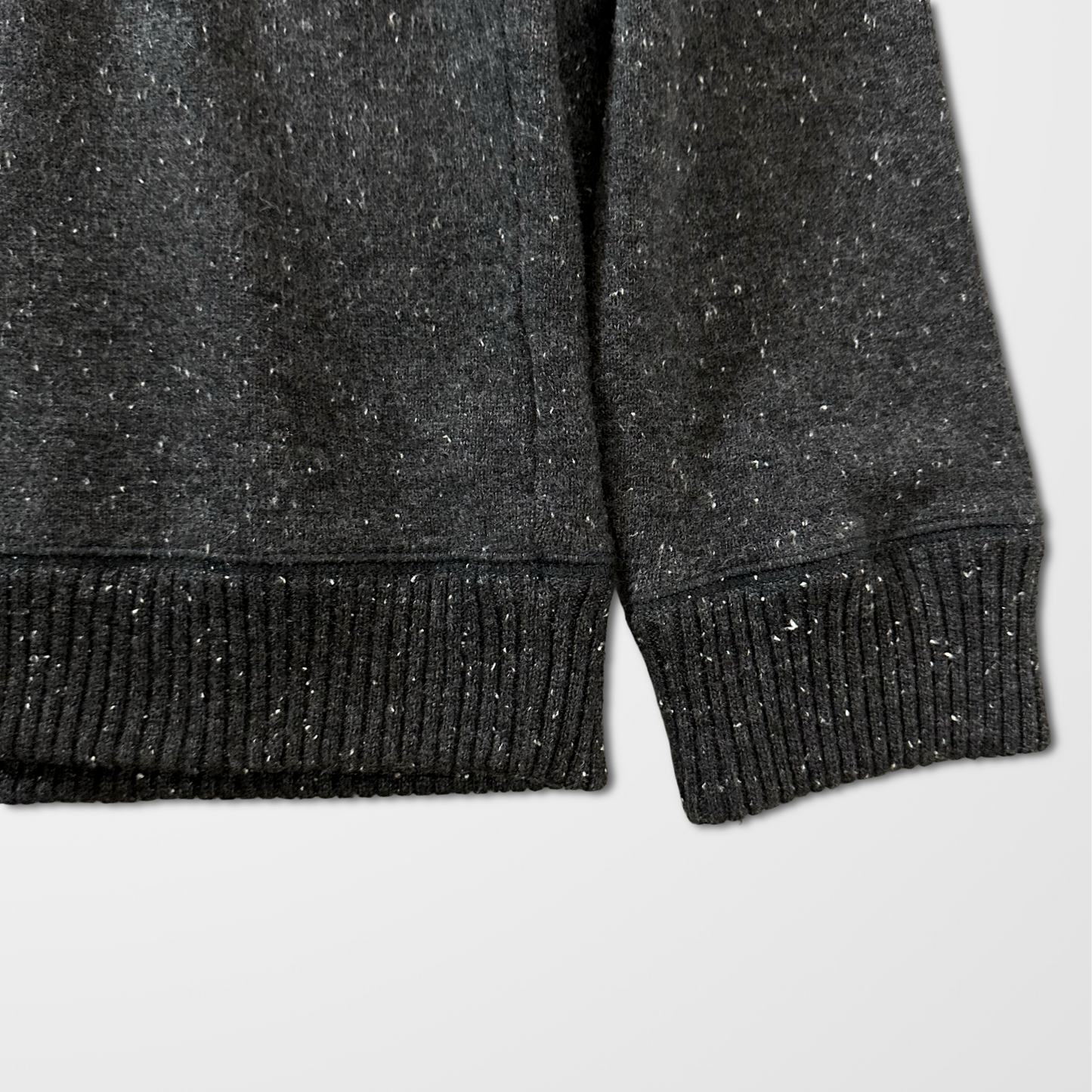 Lands’ End Speckled Knit Sweatshirt – XL / Charcoal