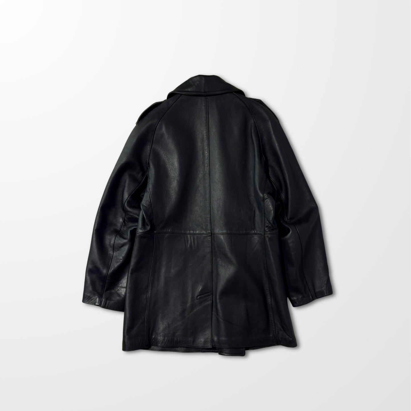 French Military Motorcycle Leather Coat – 1985 / 100M