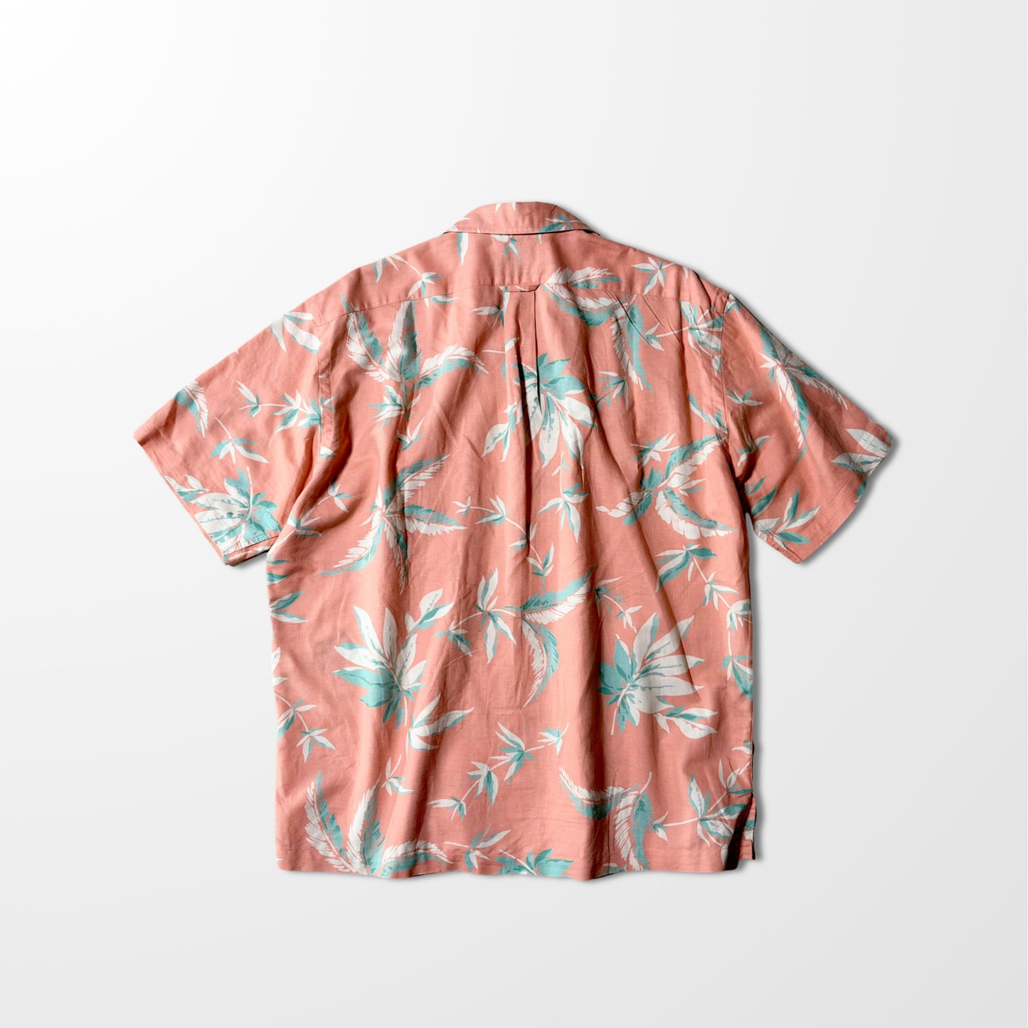 Pink Botanical Open-Collar Shirt – L Linen Cotton Blend　Ralph