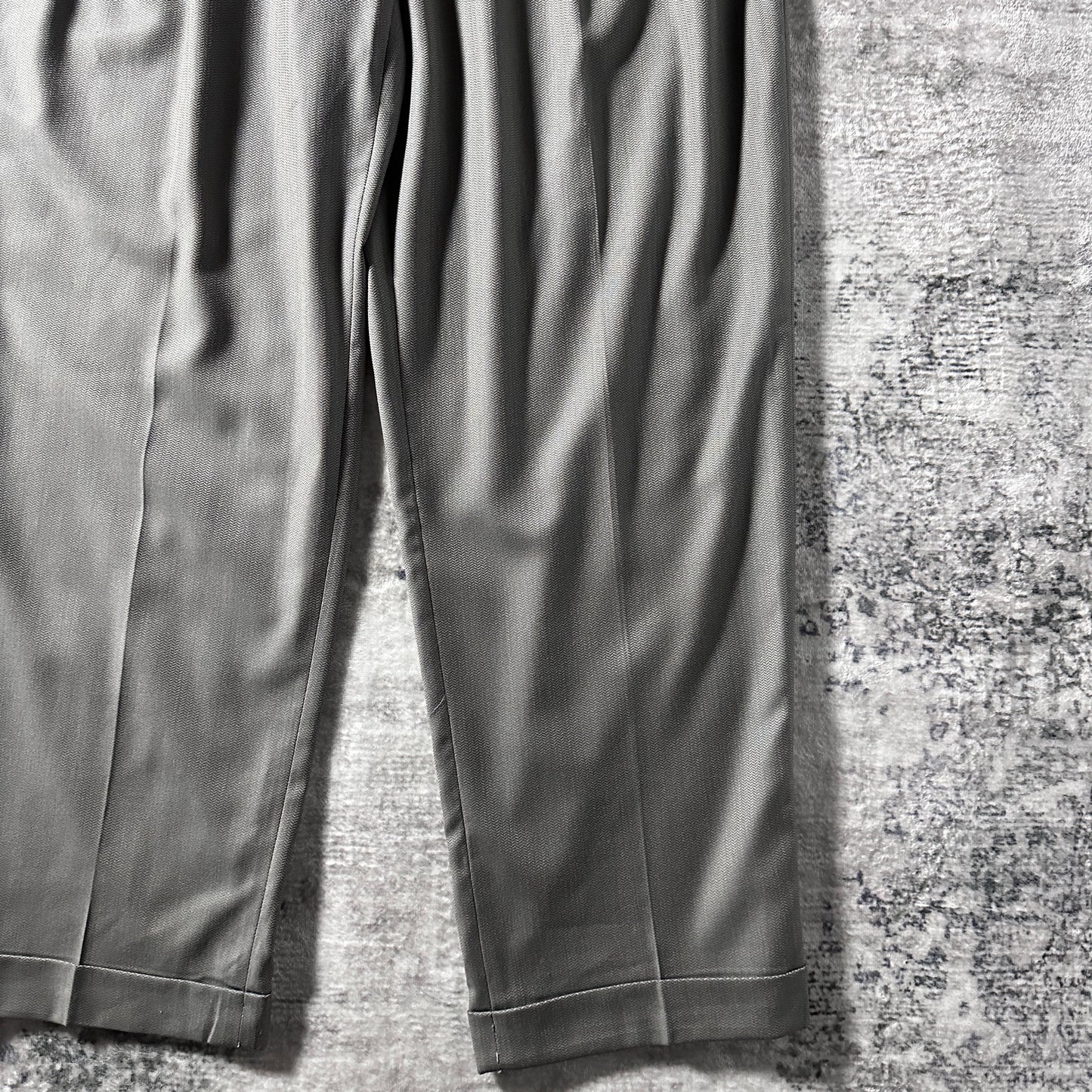Zanella Wool Pleated Trousers Gray Wide  Size 36