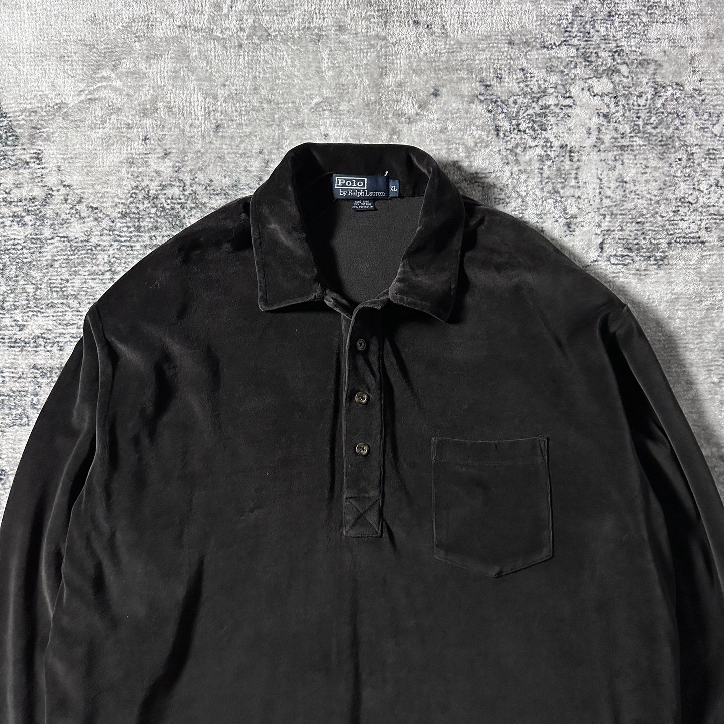 Polo Ralph Lauren  Velour Polo Shirt – XL Brown