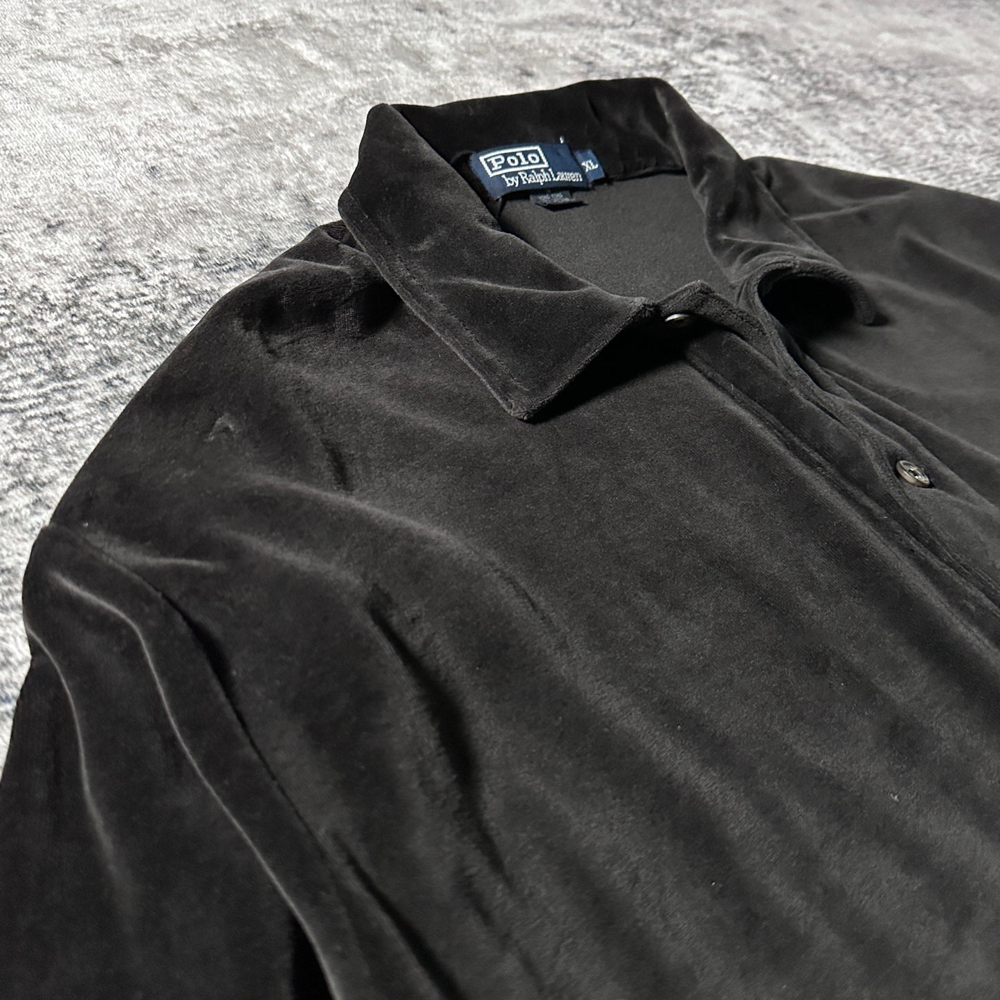 Polo Ralph Lauren  Velour Polo Shirt – XL Brown