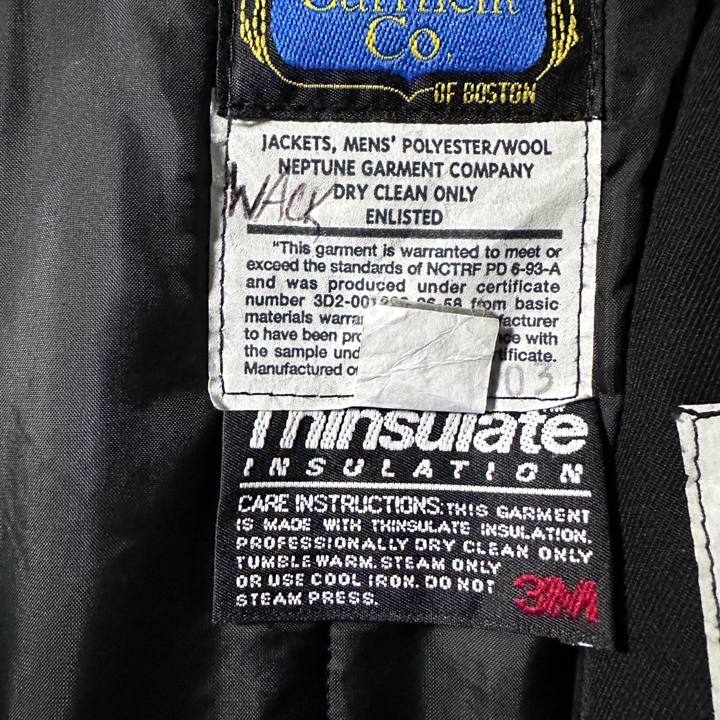 Polyester Wool Black Zip Jacket – 48