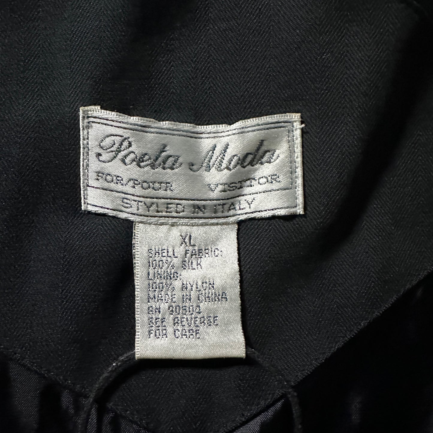 Silk Harrington Zip Jacket – XL Black