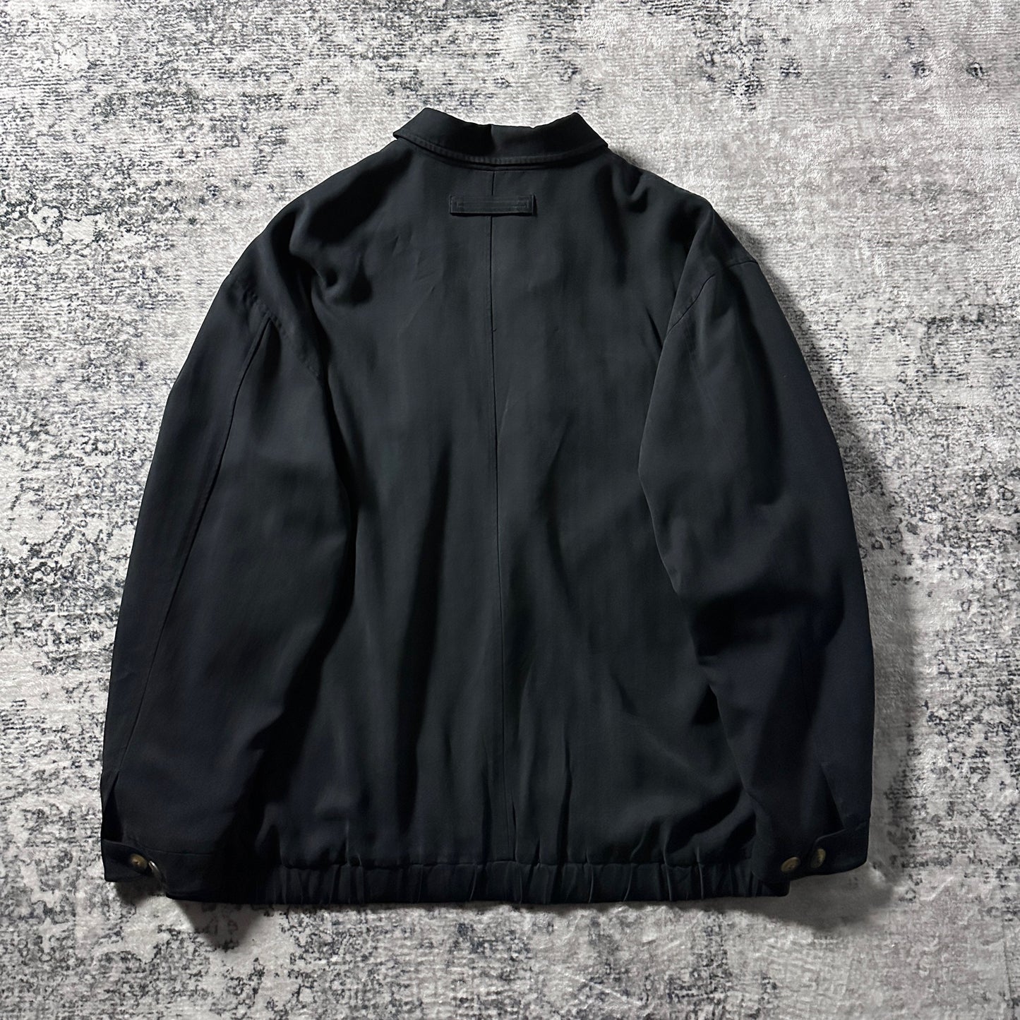 Silk Harrington Zip Jacket – XL Black