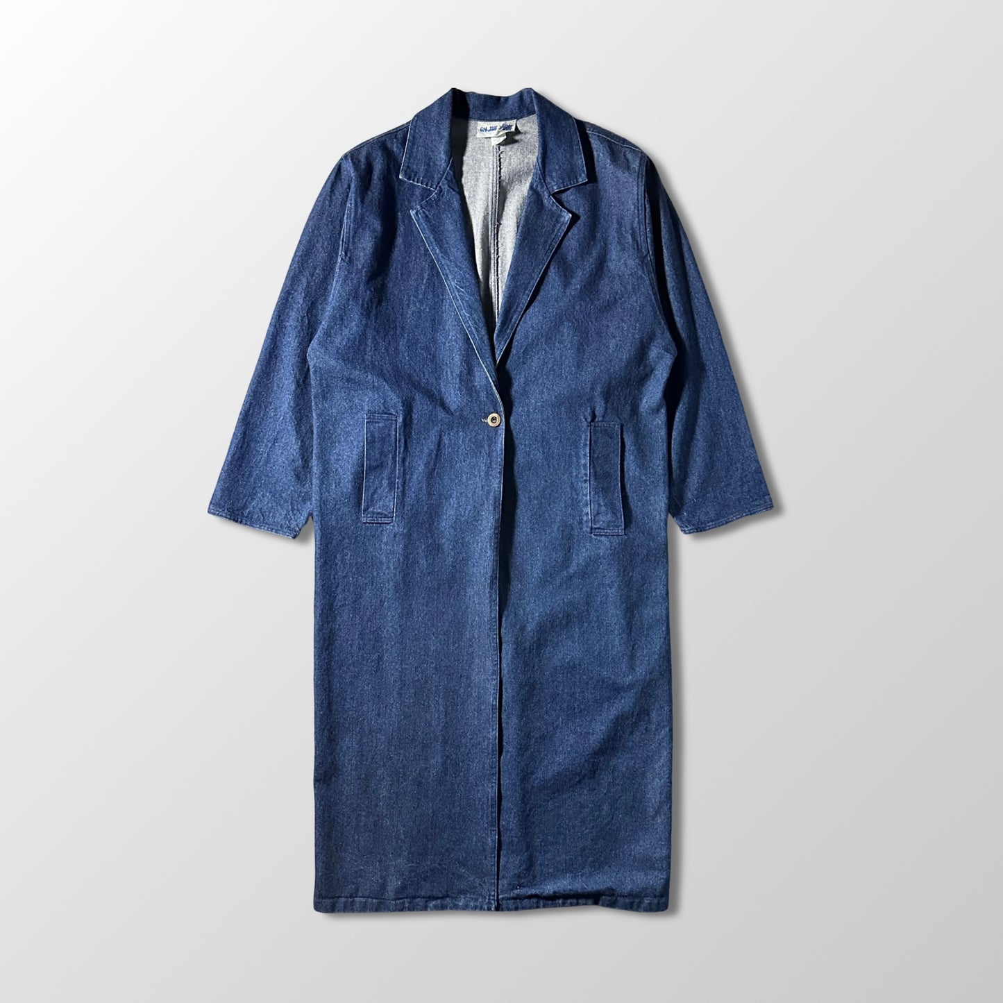 Denim Long Coat – One Size Blue