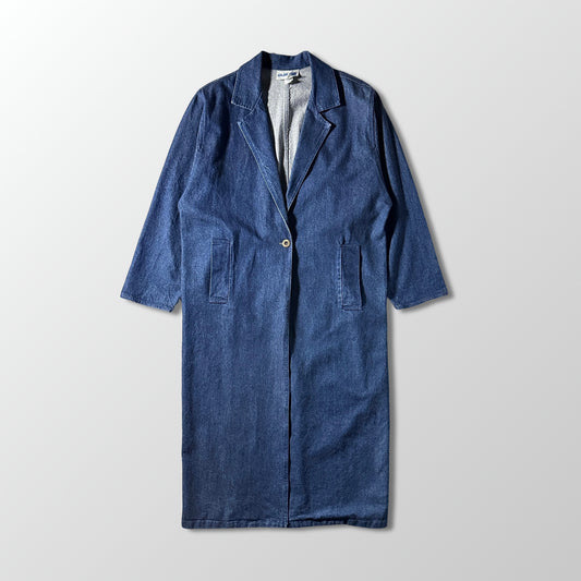 Denim Long Coat – One Size Blue